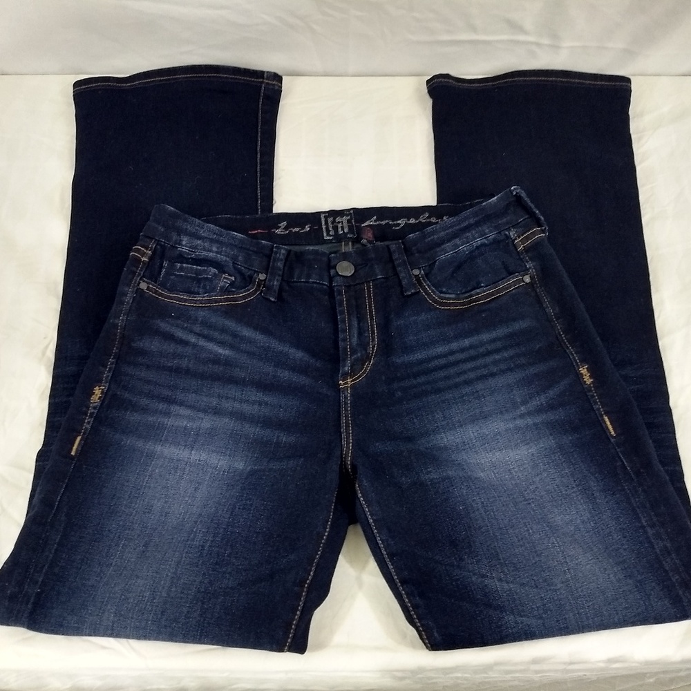 ! iT LOS ANGELES WOMENS BLUE JEANS INDIGO 29 X 29 Mid Rise